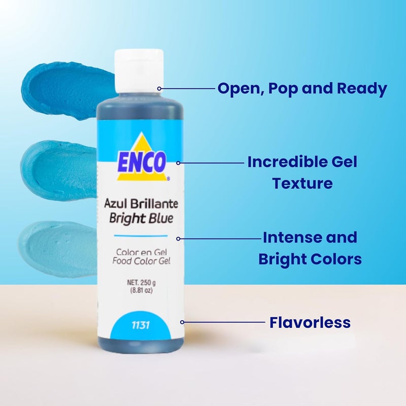 ENCO Bright Blue Food Color Gel 250g - Image 2
